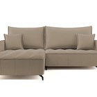 Corner sofa with sleeping function Arandes L-shaped with container Castel 15 easy-cleaning velvet left-hand side