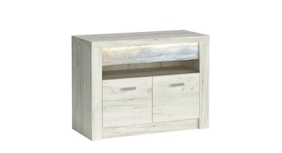 Inaren TV Cabinet 96 cm (Kraft White, LED)