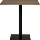 Table Lignano 70x70 cm chêne brûlé / noir