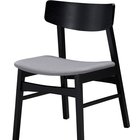 Paraves wooden chair, black oak/light gray