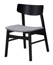 Paraves wooden chair, black oak/light gray