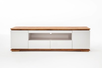 Bridder TV cabinet 202 cm white matt/oak