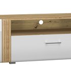 Fandri TV cabinet with drawer 150 cm Castello oak / Gloss white