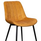 Roploy upholstered chair in mustard velvet