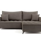 Corner sofa with sleeping function Arandes L-shaped with container Salvador 03 hydrophobic velvet right-hand side