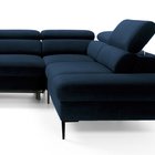 Naverro L-shaped corner sofa bed (Fabric: Monolith 77, Side: Right)