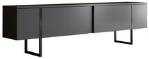 Steelaris TV cabinet on black metal legs graphite