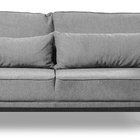 Spider three-seater sofa bed, grey, hydrophobic velvet