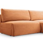 Corner sofa with sleeping function Fimbo L-shaped with container Aragon 56 hydrophobic chenille right-hand side