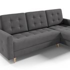 Corner sofa with sleeping function Halvad L-shaped Amon 11 with container hydrophobic velvet universal