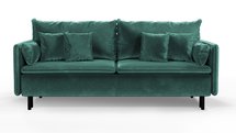 Gennario three-seater sofa bed with storage (Fabric: Cloud 37, Legs: Black)