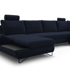 Lazaro U-shaped corner sofa bed with storage (Fabric: Salvador 05, Side: Left)