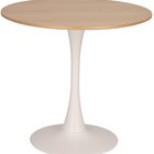 Simplet round table top 80 cm white / natural oak