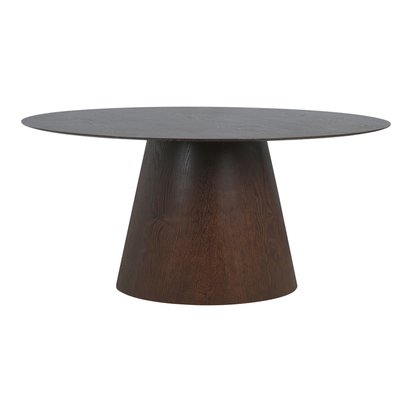 Verderic oval dining table 160x90 walnut