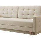 Verat three-seater sofa with storage, light beige velvet, easy to clean