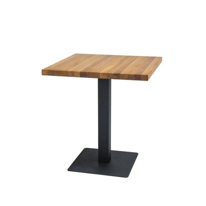 Divock table 70x70 cm with oak veneer