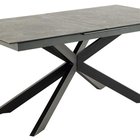Shimess Dining Table Ceramic Top Black Concrete Pattern 168-210cm