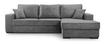 Corner sofa with sleeping function Pazzano L-shaped with container Palladium 16 right-hand side