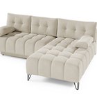 Bareli L-shaped Amon 17 corner sofa bed with storage, hydrophobic velvet, right-hand side