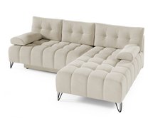 Bareli L-shaped Amon 17 corner sofa bed with storage, hydrophobic velvet, right-hand side