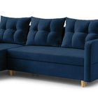 Corner sofa with sleeping function Bernial L-shaped with container universal Kronos 09 velour