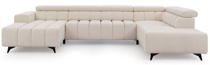 Corner sofa with sleeping function Ragussino U-shaped with side section Sicuro 55 right-hand side