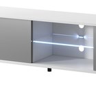 Meuble TV Galhad (Blanc Mat / Gris Brillant)
