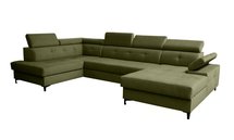 Marcaria U-shaped corner sofa bed with storage (Fabric: Trinity 27, Side: Left)