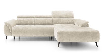 Corner sofa with sleeping function Mamutio L-shaped Aphrodite 02 chenille right-hand side