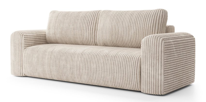 Lelu Tilia 03 three-seater sofa bed with storage, thick corduroy