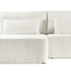 Corner sofa with sleeping function Moduliano L-shaped with container universal cream boucle