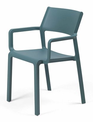 Trill Nardi garden chair with armrests made of certified marine material