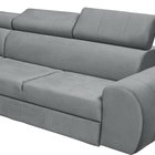 Corner sofa with sleeping function Dulia L-shaped legs black (Fabric: Trinity 14, Side: Left)