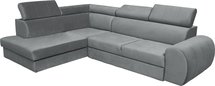 Corner sofa with sleeping function Dulia L-shaped legs black (Fabric: Trinity 14, Side: Left)