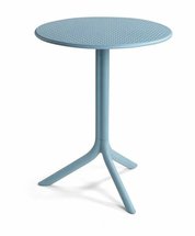 Step Nardi round garden table, 60 cm, made of certified light blue material