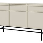 Evo three-door chest of drawers with drawers and frame 154 cm Gray beige