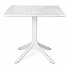 Clip Nardi square garden table, 80 cm, made of certified white material