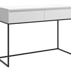 Bemmi desk with drawers, white with black legs