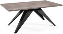 Scalize extendable table 140/200 cm Sherman oak with black steel frame