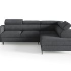 Vero L-shaped corner sofa with sleeping function with Neve 97 container, braided, right-hand side