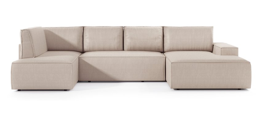 Corner sofa with sleeping function Farese New U-shaped with container right side (Fabric: Poso 100)