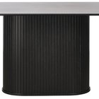 Oval table Gativel 95x180 black oak