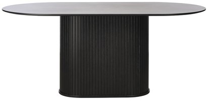 Oval table Gativel 95x180 black oak