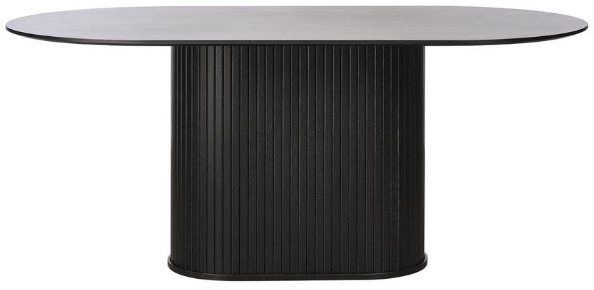 Oval table Gativel 95x180 black oak