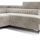 Corner sofa with sleeping function Negreiros (Fabric: Paros 02, Side: Right)