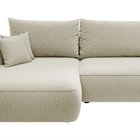 Foggi Melody 14 L-shaped corner sofa with sleeping function with left-hand chenille container