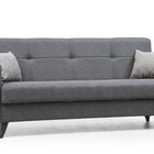 Desizes three-seater sofa with armrests, dark gray