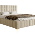 Upholstered bed 180x200 cm Szejlo with container, metal frame Raven 28 chenille