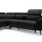 Corner sofa with sleeping function Mamutio L-shaped with side section Aphrodite 23 chenille left-hand side