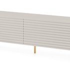 Lammelo TV cabinet, 140 cm, gray beige with golden legs